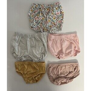 Carter's Girls 6 Month Bubble Shorts & Bloomers Diaper Cover 5 Item Bundle